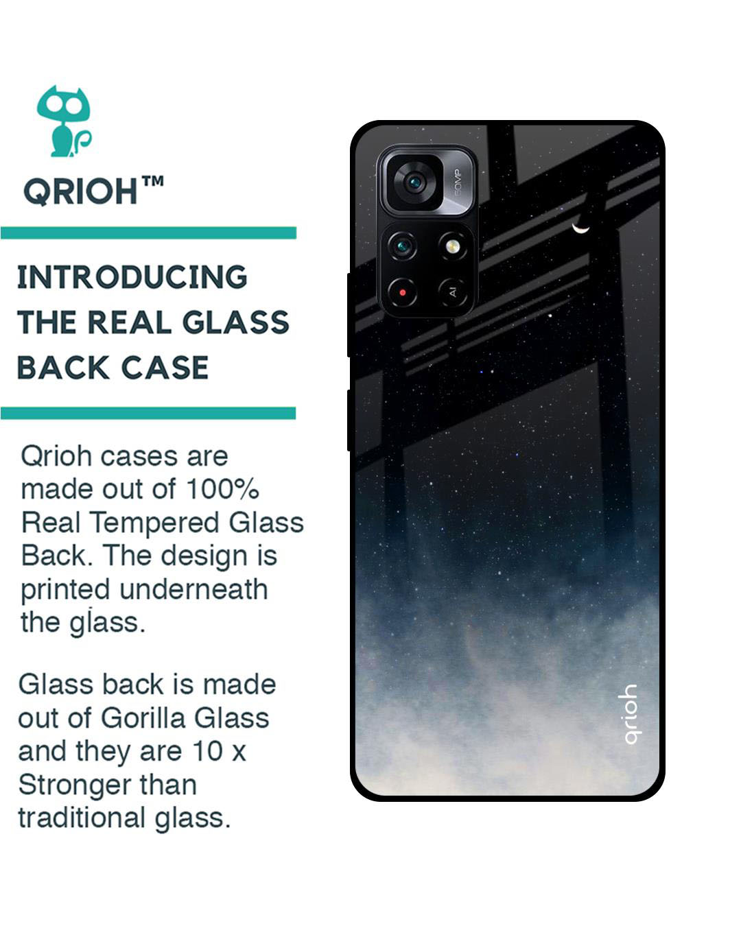 Shop Aura Printed Premium Glass Cover for Poco M4 Pro 5G (Shock Proof, Lightweight)-Back