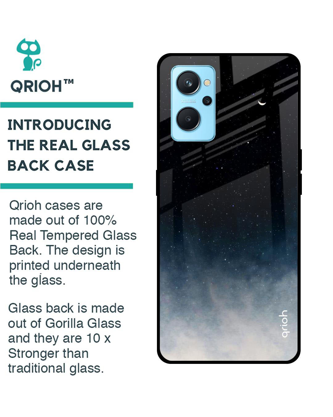 Shop Aura Printed Premium Glass Cover for Realme 9i (Shock Proof, Lightweight)-Back