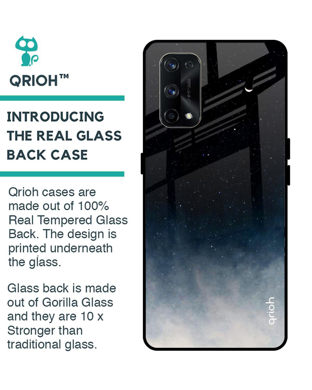 Shop Aura Printed Premium Glass Cover for Realme X7 (Shock Proof, Lightweight)-Back