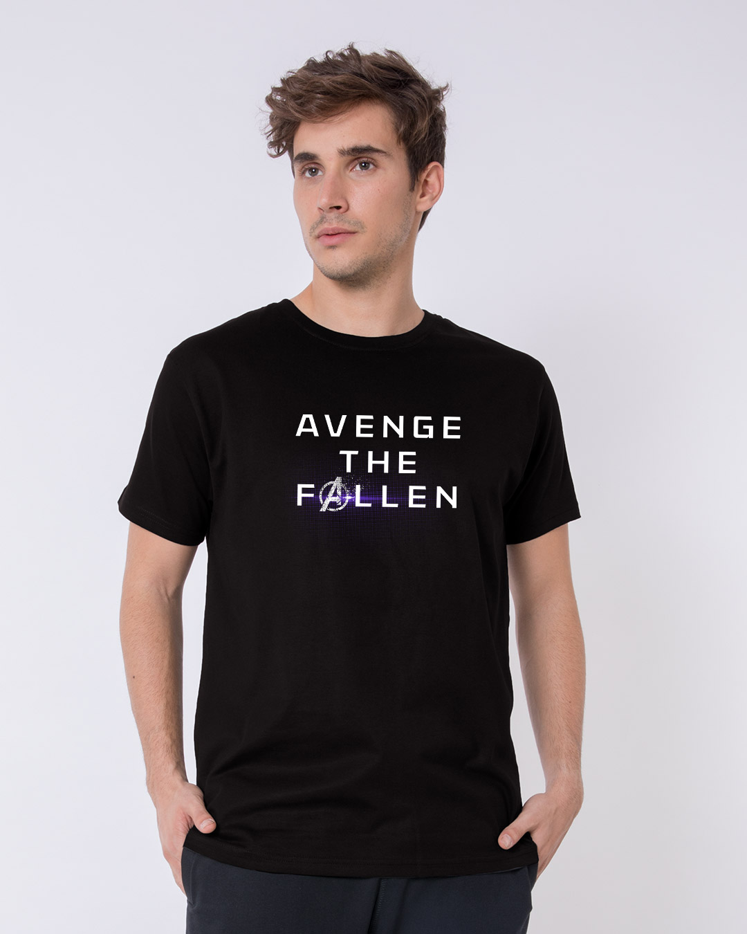 Shop Avenge The Fallen Half Sleeve T-Shirt (AVL)-Back