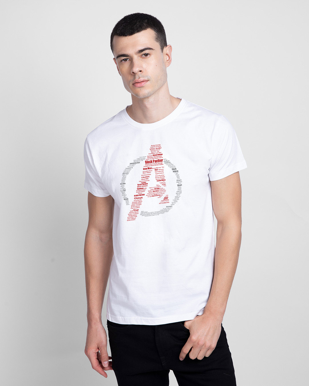 Shop Avengers All Stars Half Sleeve T-Shirt White (AVL)-Back