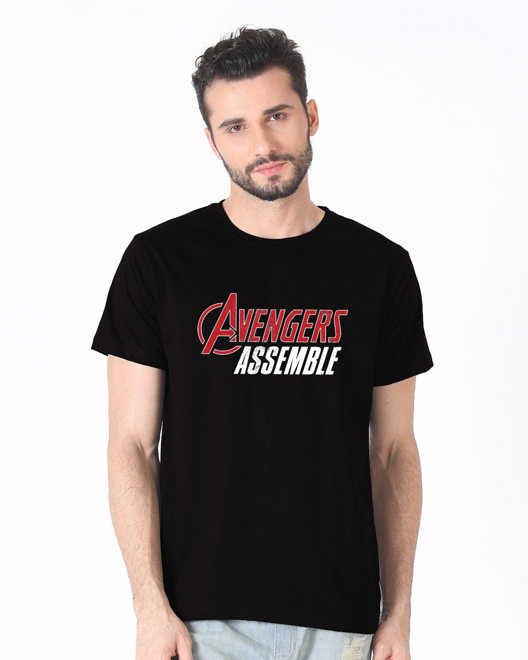 Shop Avengers Are Assembled Half Sleeve T-Shirt (AVEGL)-Back