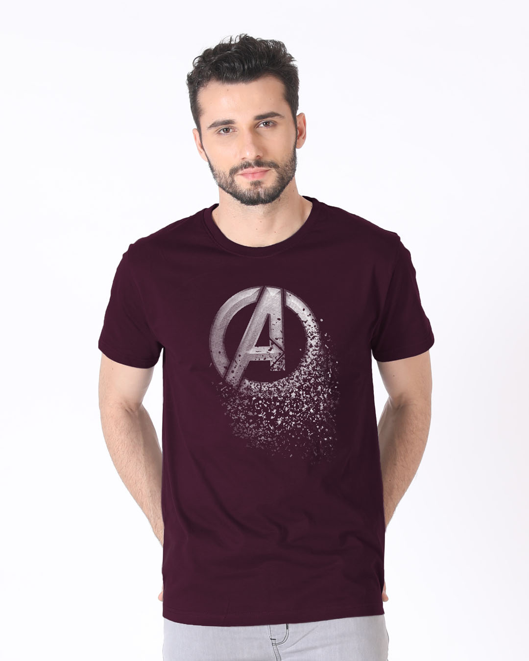 Shop Avengers Dispersion Half Sleeve T-Shirt (AVL)-Back