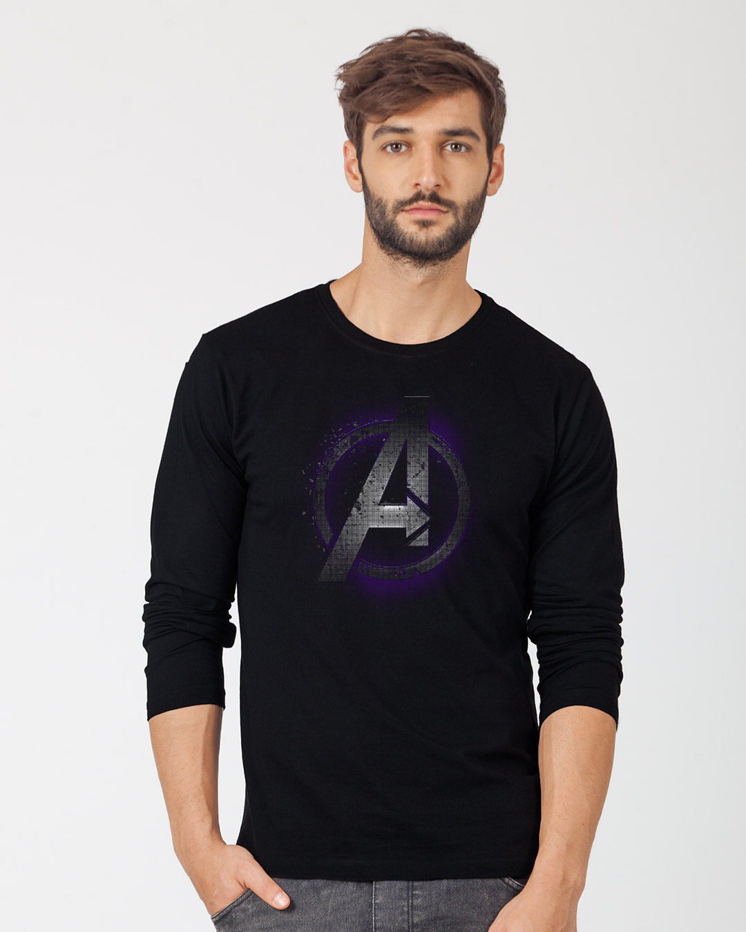 Buy Avengers Endgame (AVL) Printed Full Sleeve T-Shirt For 