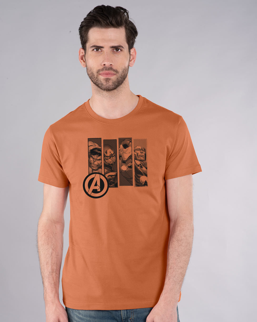 Shop Avengers Heroes Half Sleeve T-Shirt (AVL)-Back