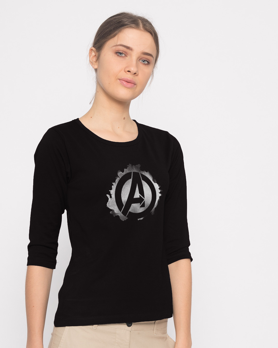 Shop Avengers Inked Round Neck 3/4th Sleeve T-Shirt (AVL)-Back