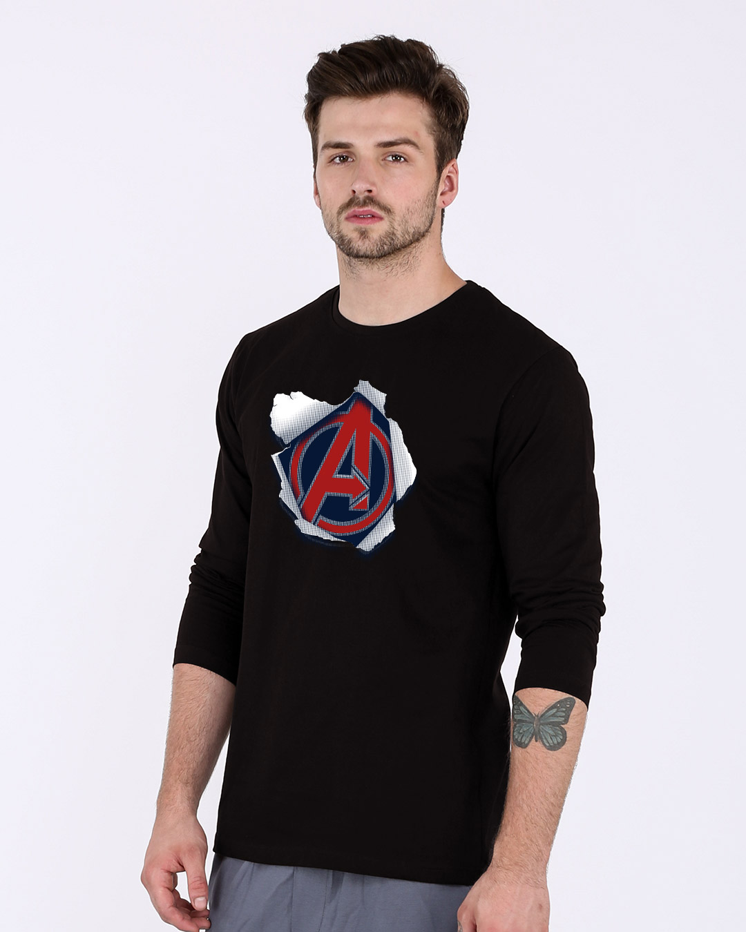 Shop Avengers Paper Full Sleeve T-Shirt (AVL)-Back