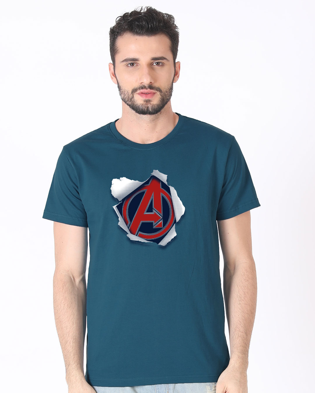 Shop Avengers Paper Half Sleeve T-Shirt (AVL)-Back