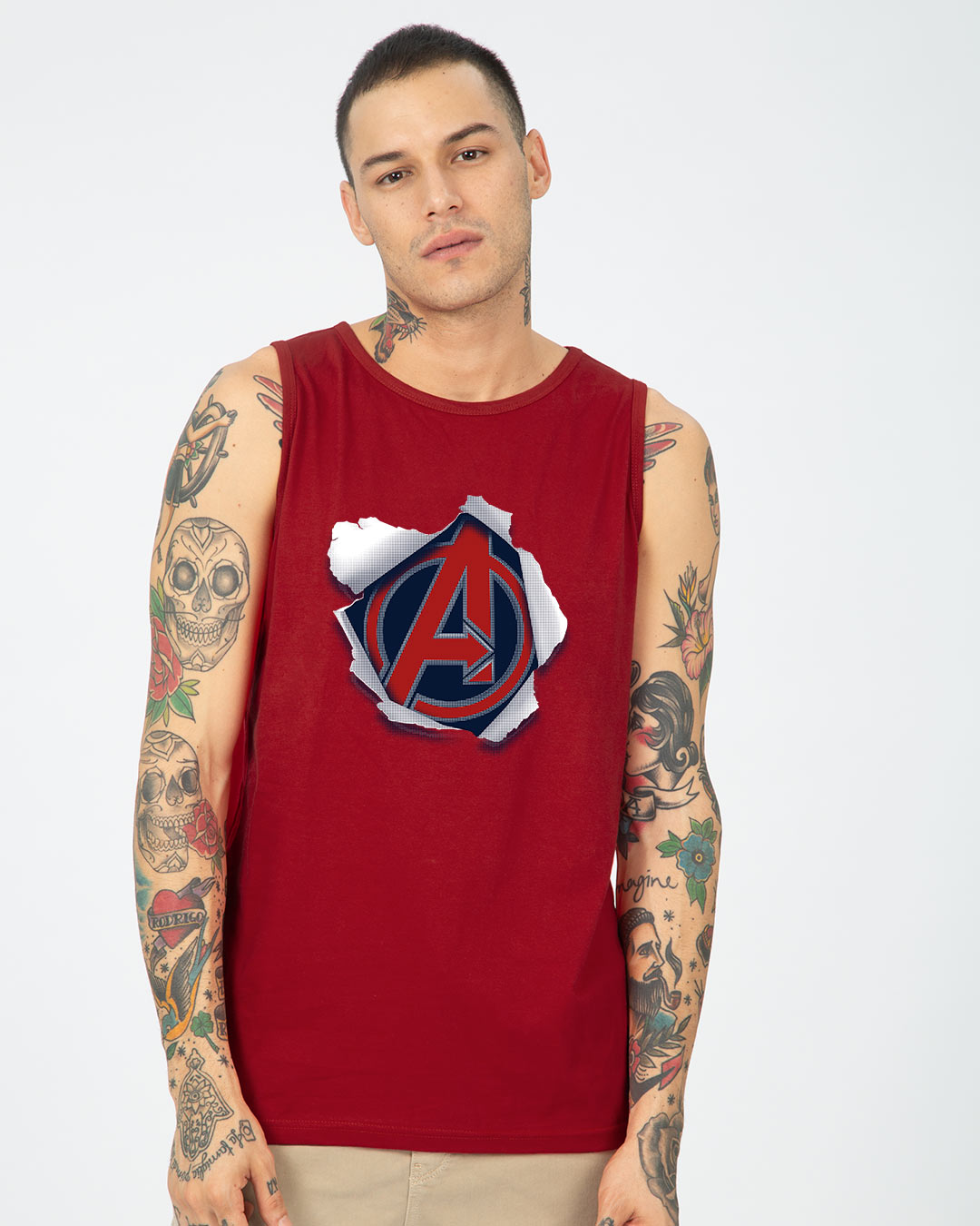 Shop Avengers Paper Vest (AVL)-Back