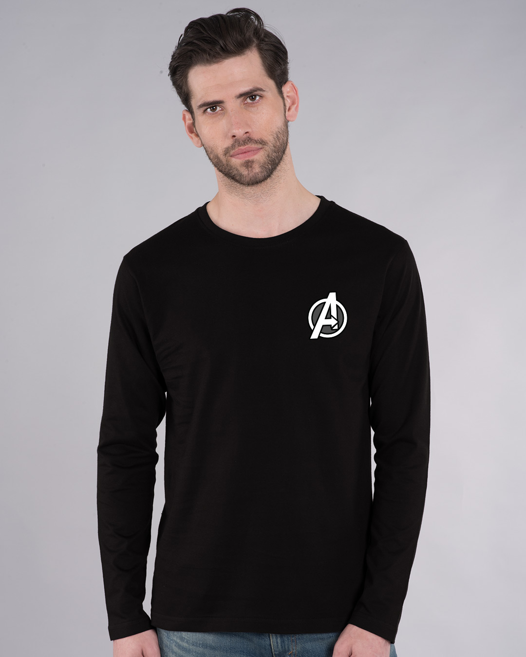 Shop Avengers Printed Badge Full Sleeve T-Shirt (AVL)-Back