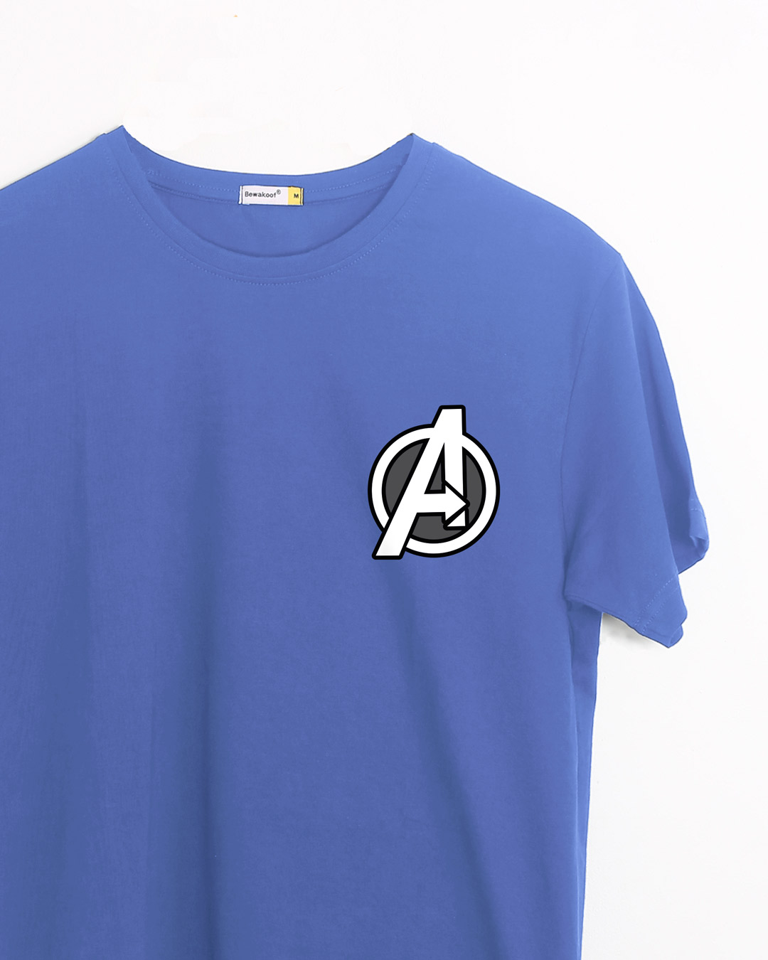 Buy Avengers Printed badge (AVL) Blue Printed Half Sleeve T-Shirt For