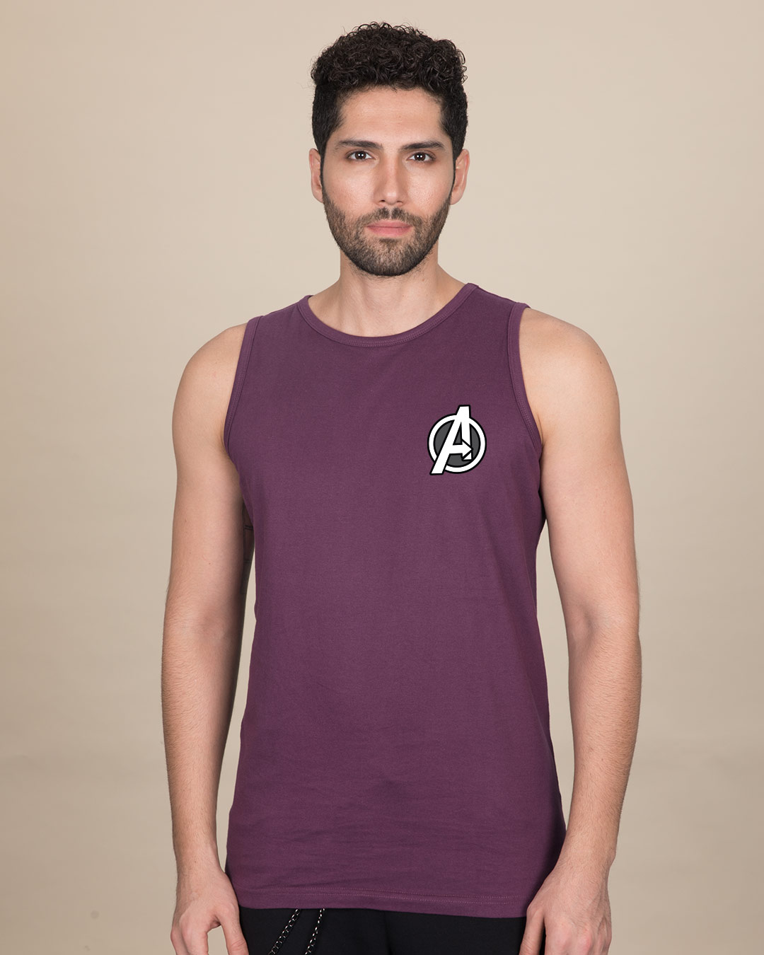 Shop Avengers Printed Badge Vest (AVL)-Back