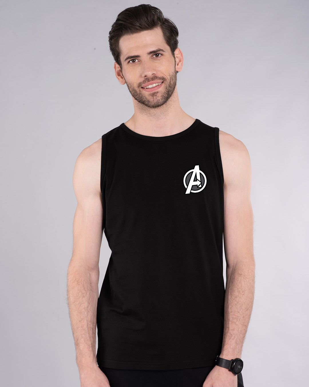 Shop Avengers Printed Badge Vest (AVL)-Back