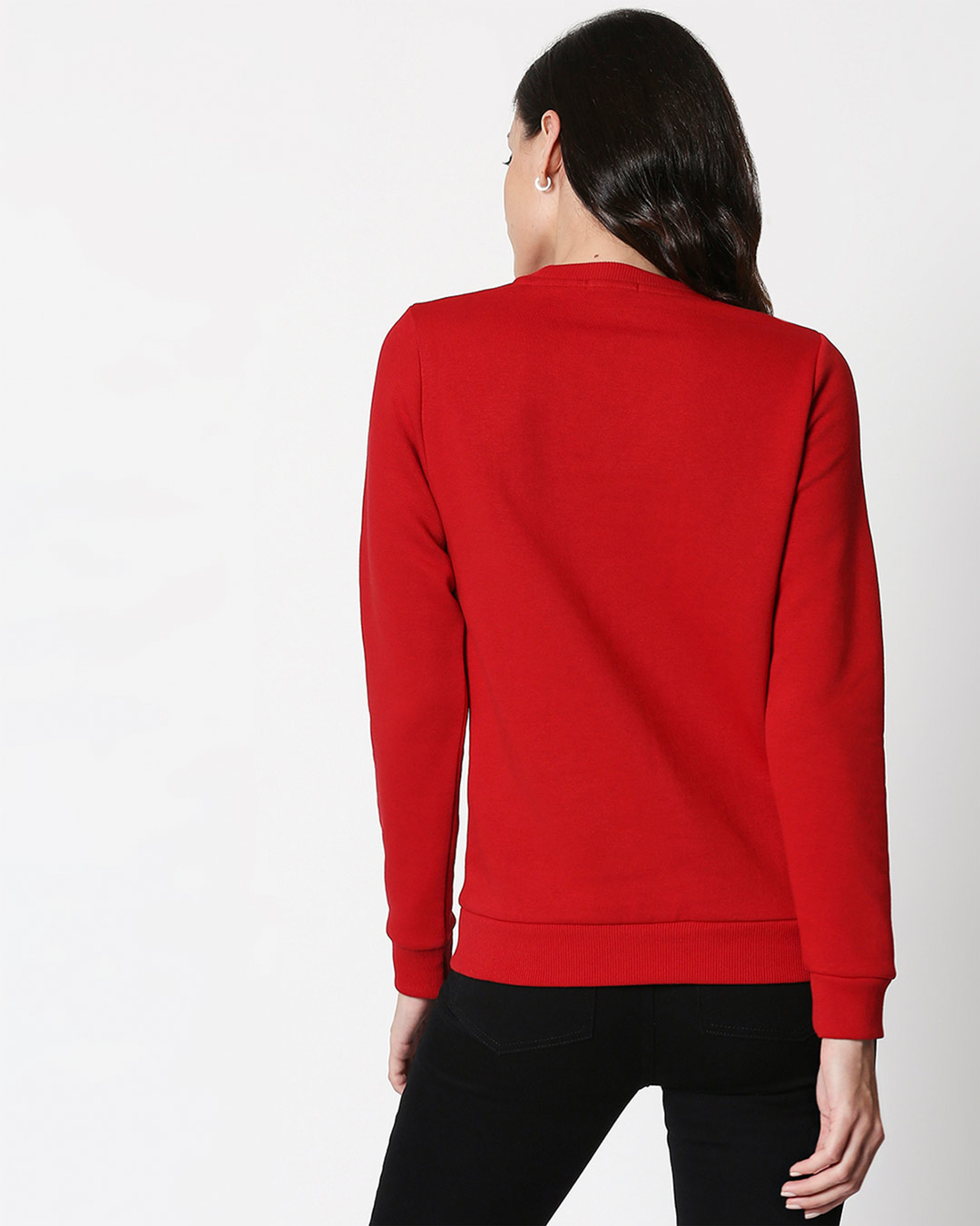 Shop Avo Cardio Fleece Sweatshirt Bold Red-Back