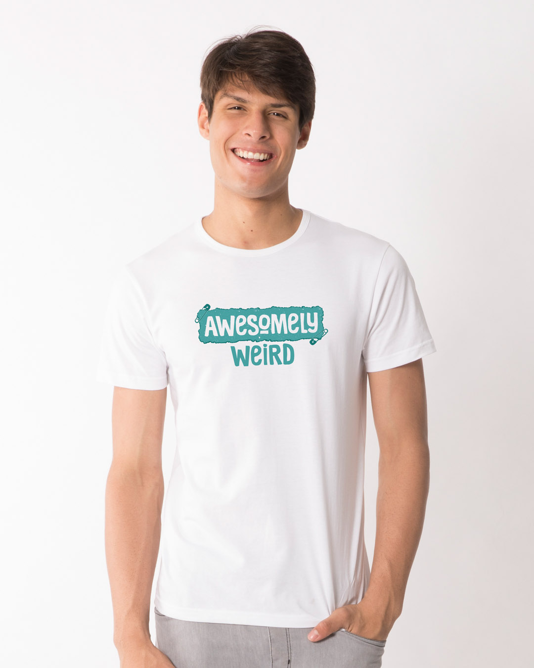 Shop Awesome And Weird Half Sleeve T-Shirt-Back