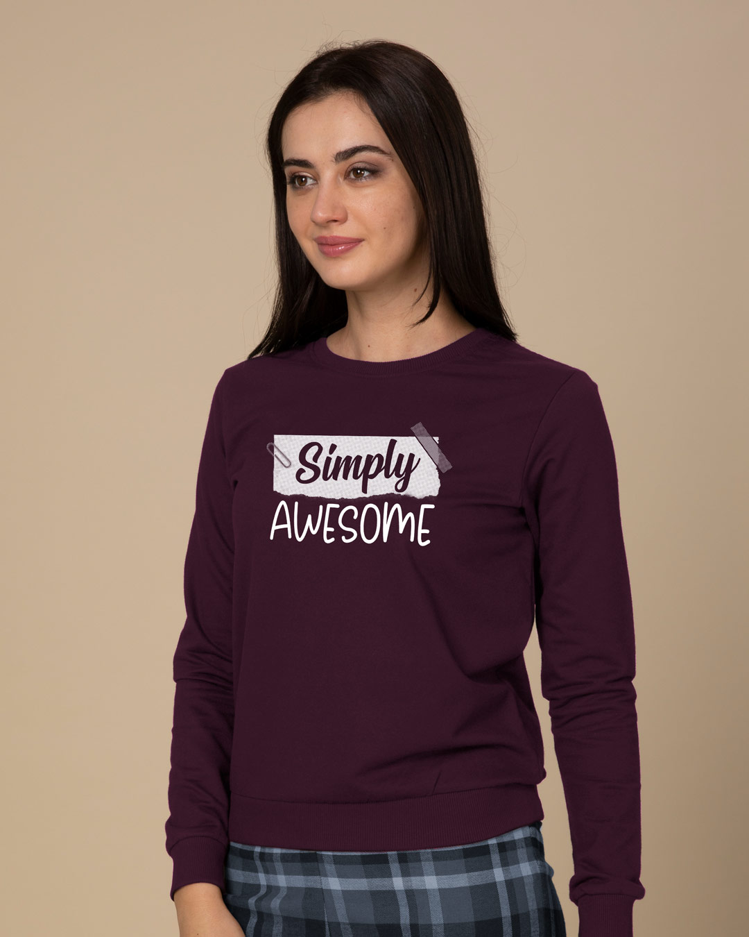 Shop Awesome Simply Fleece Light Sweatshirt-Back