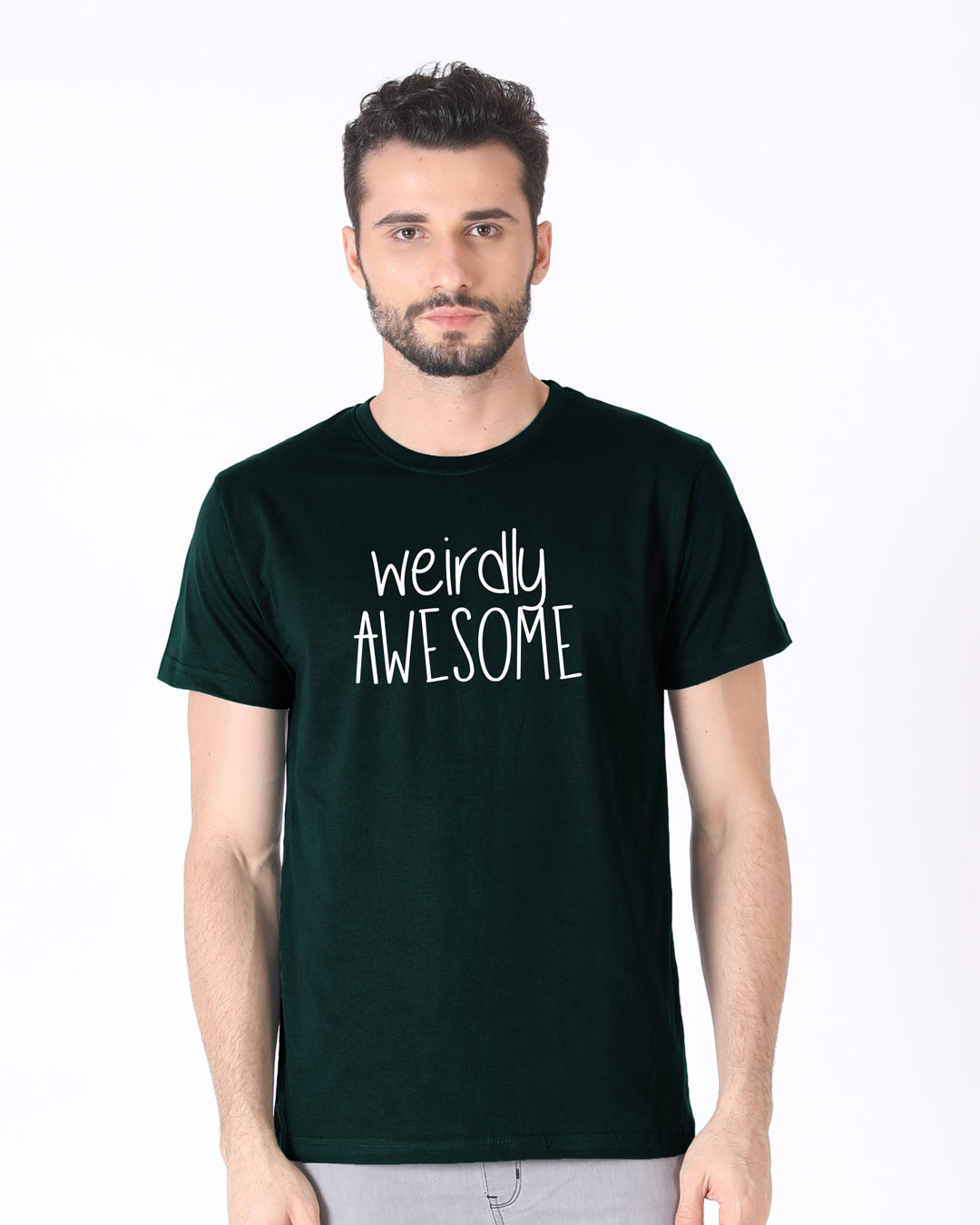 Shop Awesomely Weird Half Sleeve T-Shirt-Back
