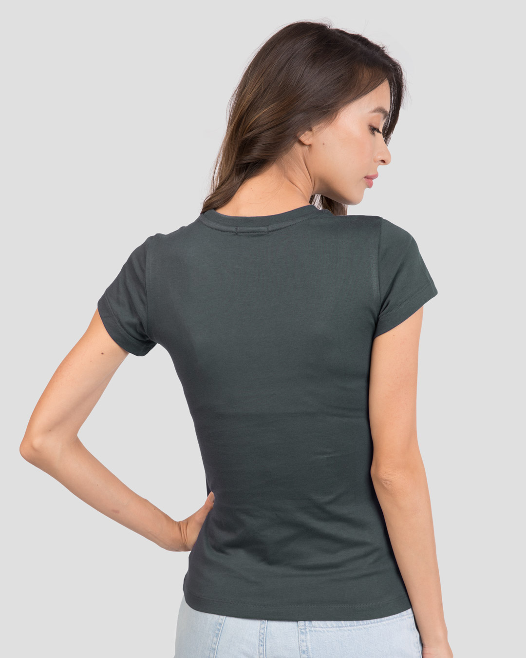 Shop Azadi Birth Right Half Sleeve T-Shirt - Nimbus Grey-Back