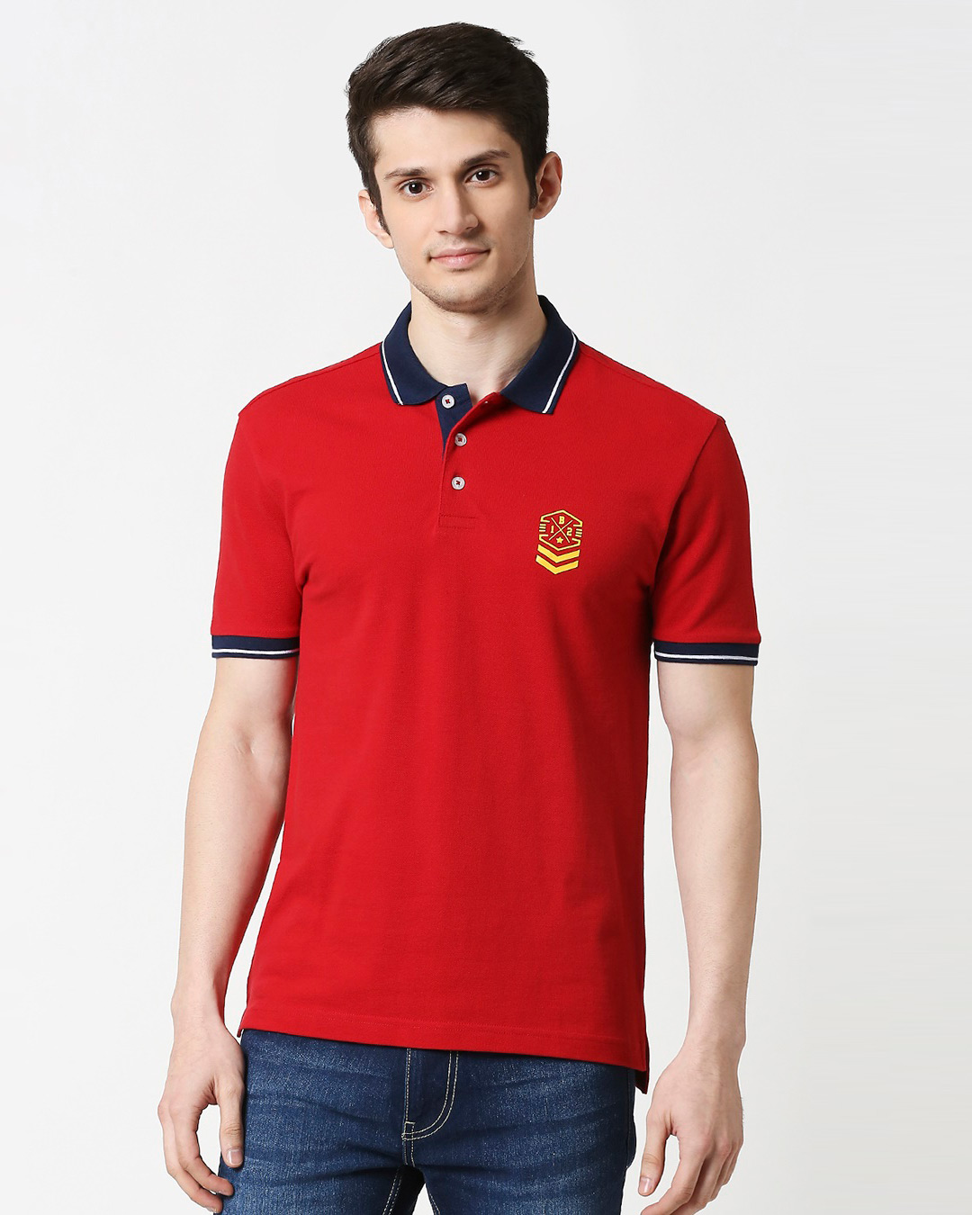 Shop B12 Chili Pepper Half Sleeve Tipping polo-Back