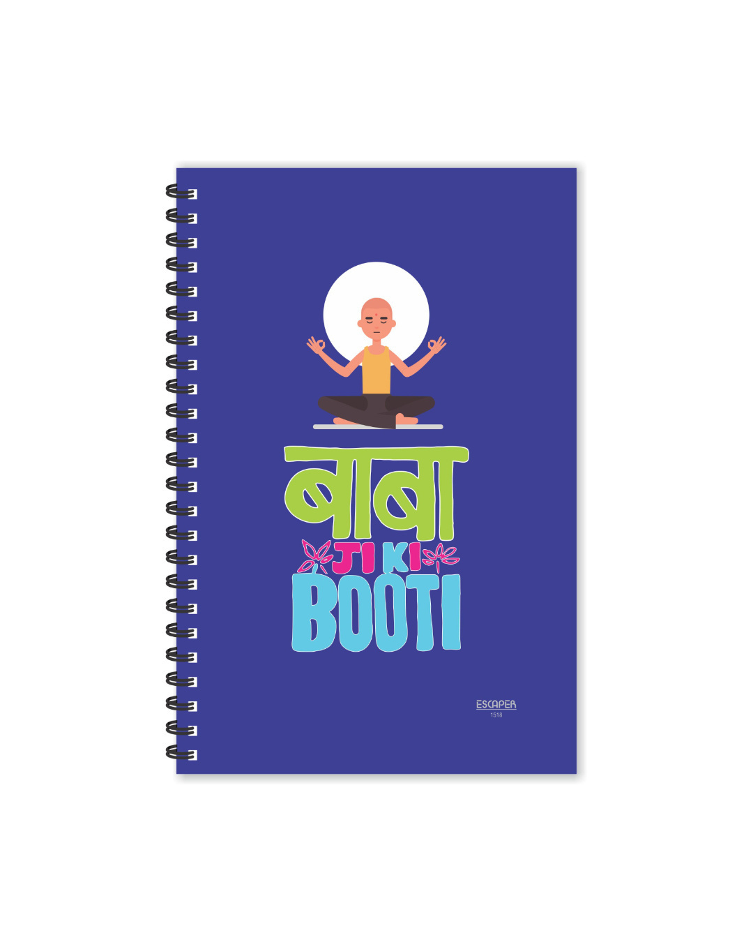 Shop Baba Ji Ki Booti Designer Notebook (Soft Cover, A5 Size, 160 Pages, Ruled Pages)-Back