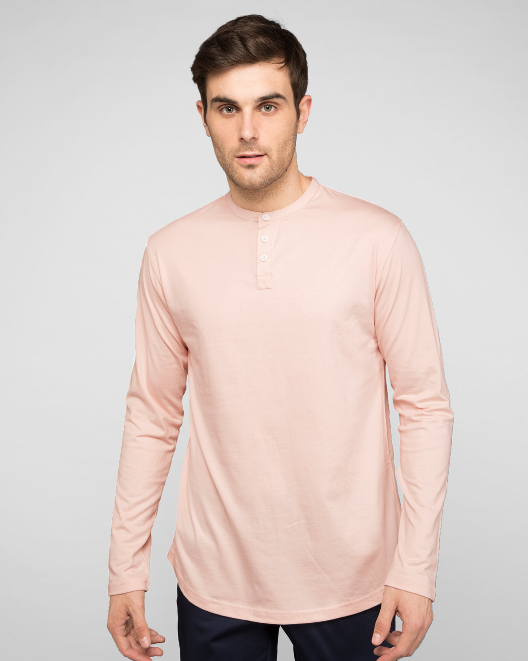 Baby pink t shirt mens best sale full sleeve