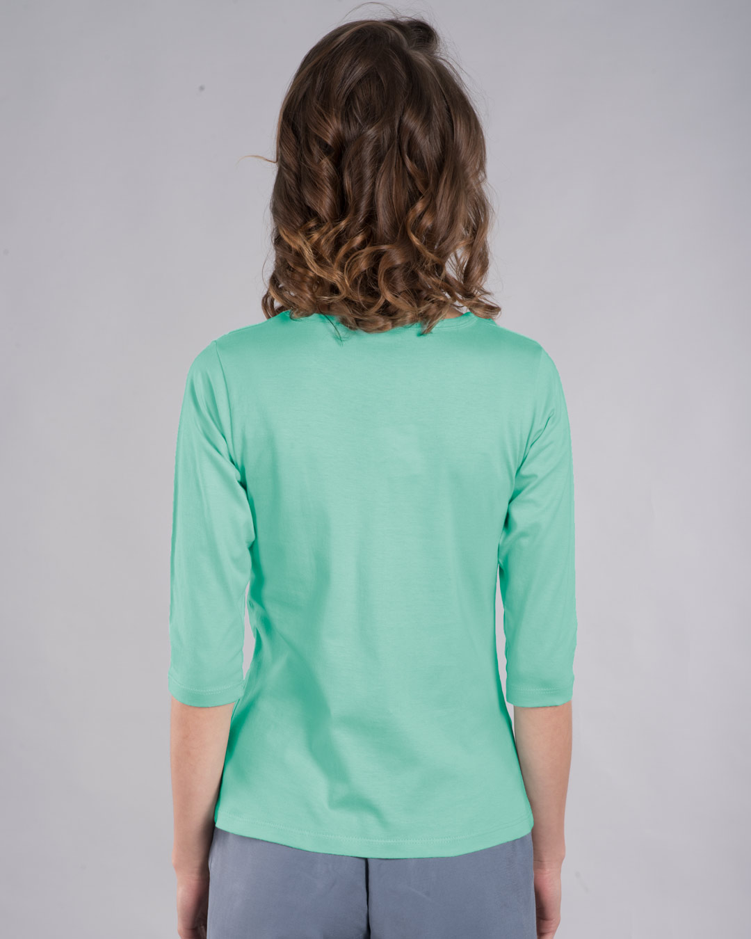 Shop Back Again Round Neck 3/4th Sleeve T-Shirt-Back