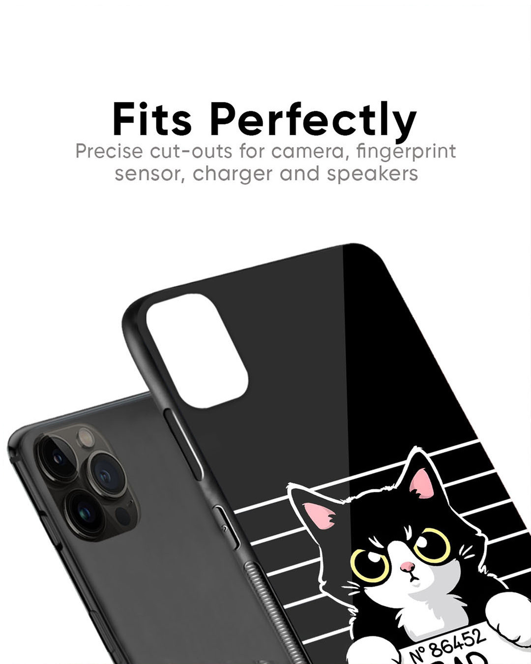 Shop Bad Cat Attitude Premium Glass Case for Apple iPhone 15 Plus (Shock Proof, Scratch Resistant)-Back