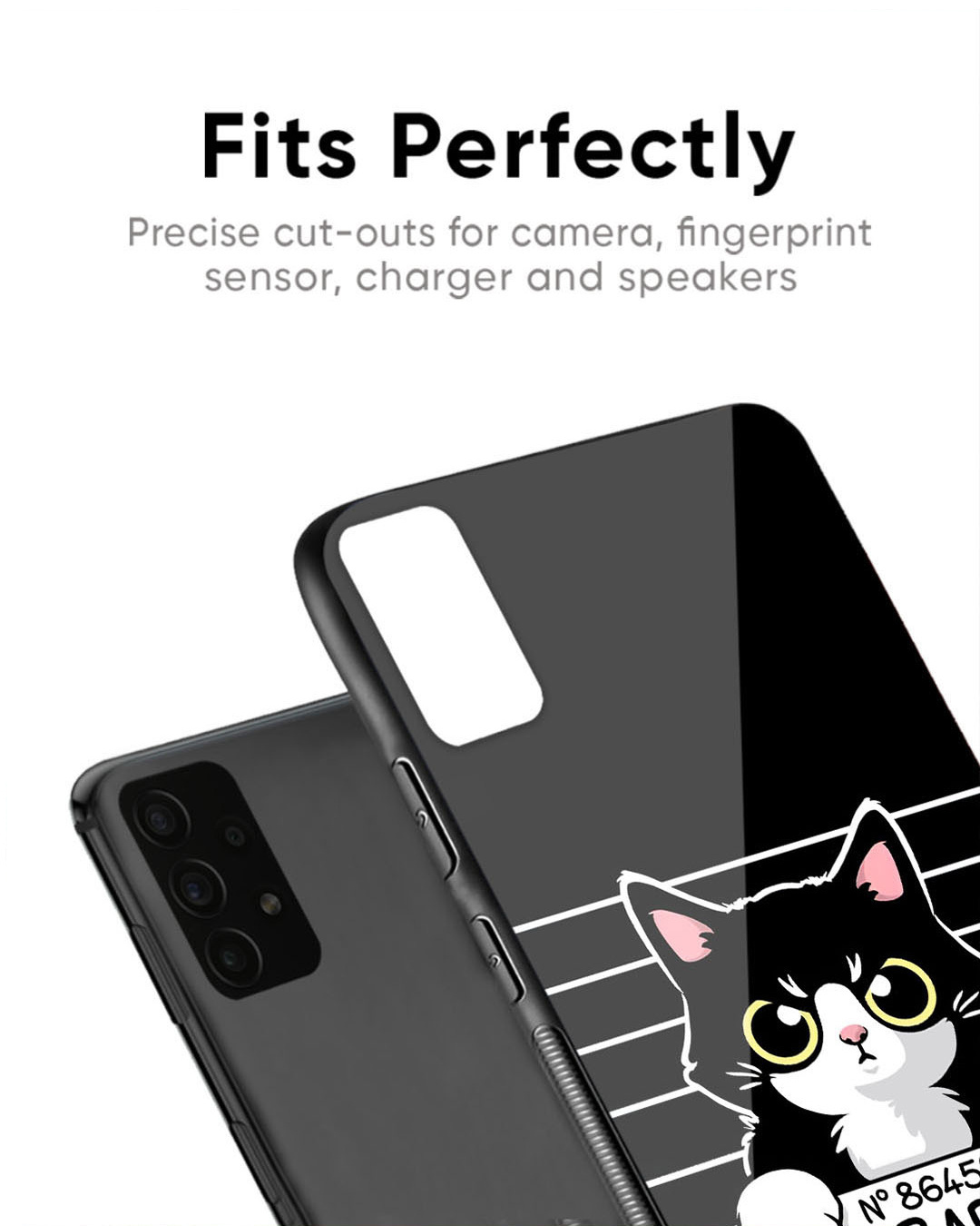 Shop Bad Cat Attitude Premium Glass Case for OnePlus 10R 5G (Shock Proof, Scratch Resistant)-Back