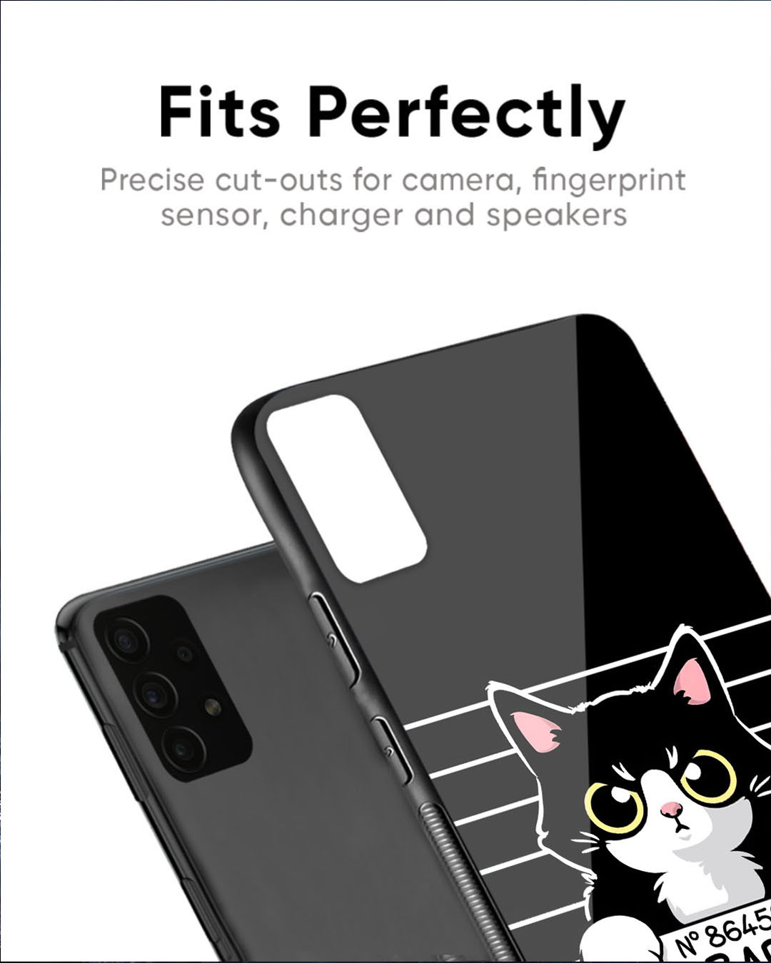 Shop Bad Cat Attitude Premium Glass Case for Poco X6 Pro 5G(Shock Proof, Scratch Resistant)-Back