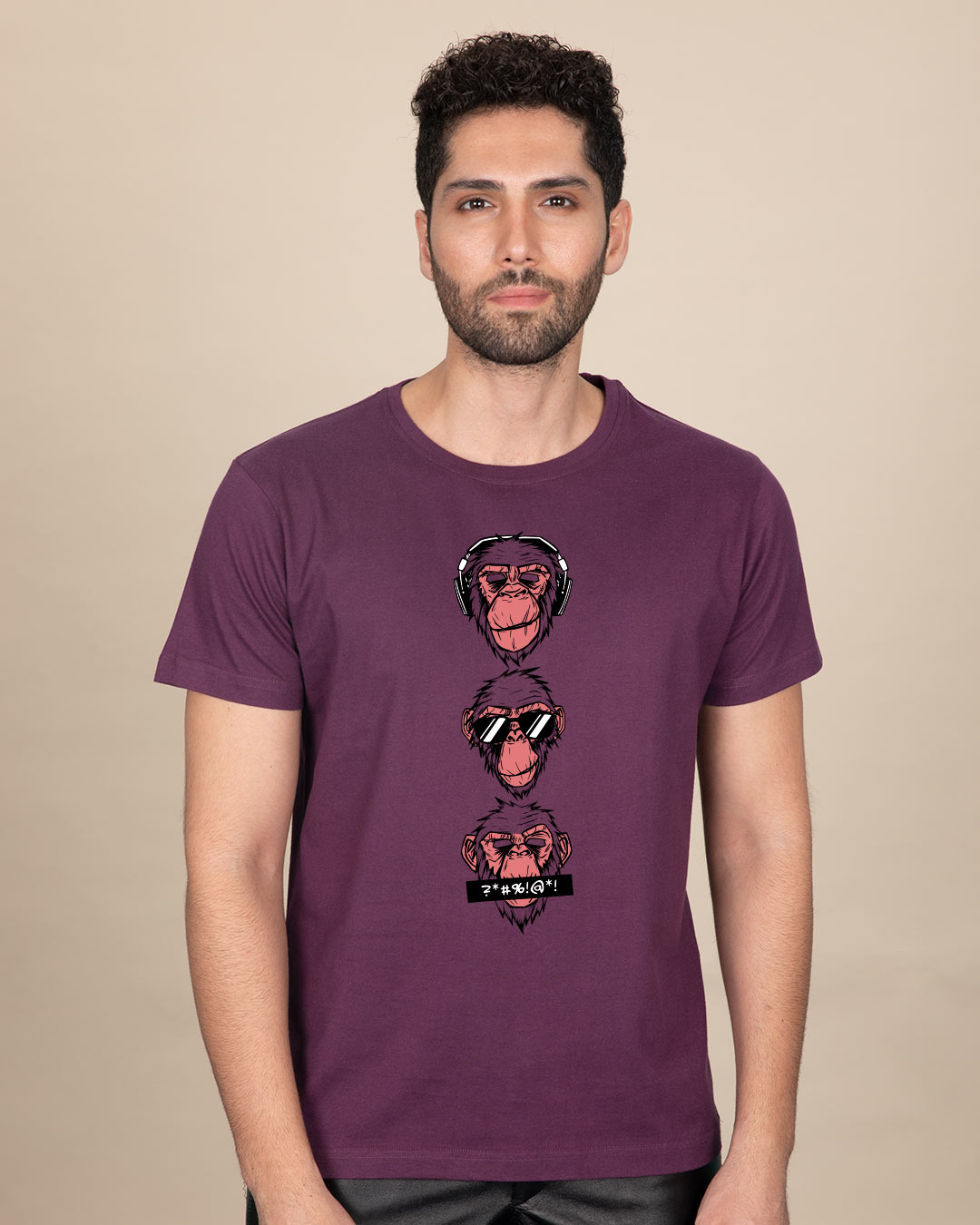 Shop Bad Monkeys Half Sleeve T-Shirt-Back