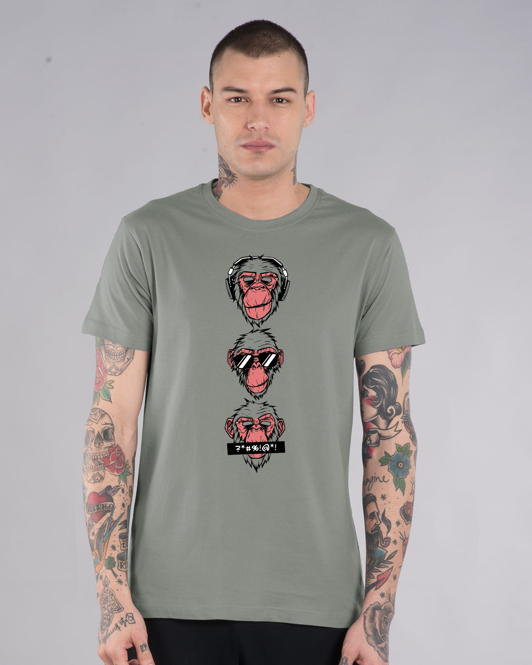 Shop Bad Monkeys Half Sleeve T-Shirt-Back