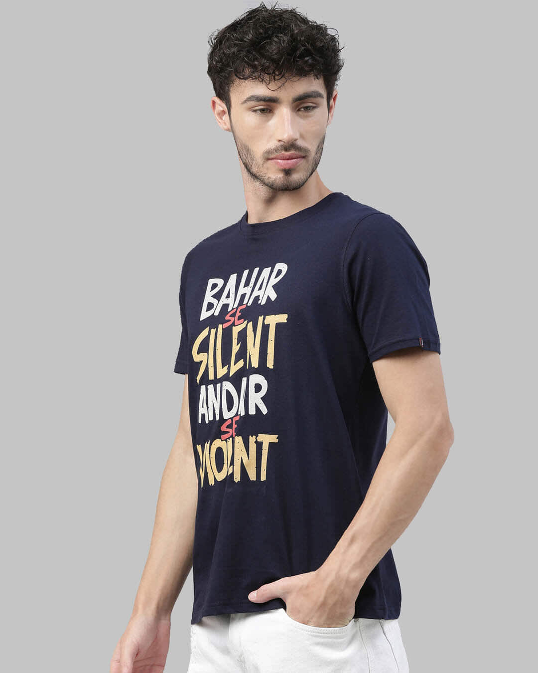 Shop Bahar Se Silent Printed T-Shirt-Back