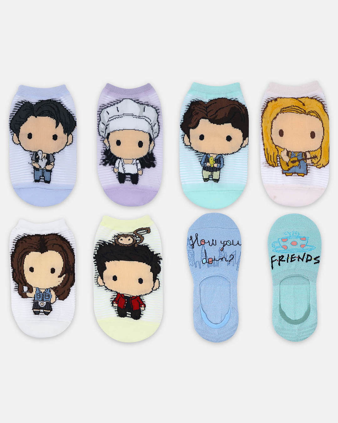 Shop Friends Theme Socks Gift Box For Women (Pack Of 8)-Front