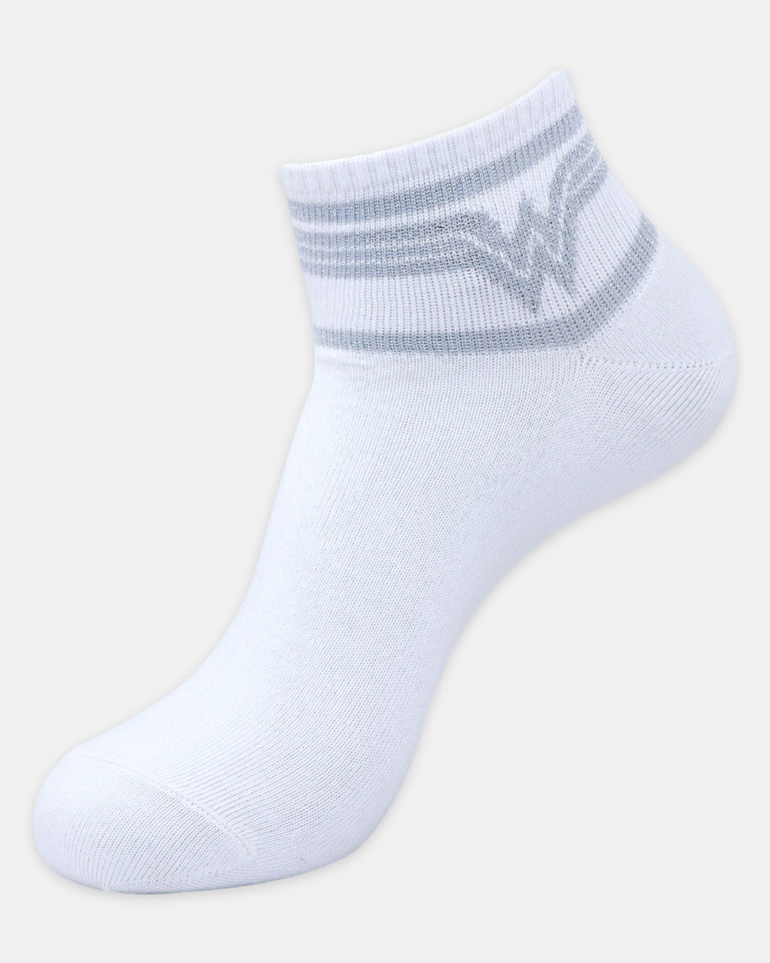 Shop Pack of 2 Justice League Wonder Woman White & Silver Ankle Socks-Back