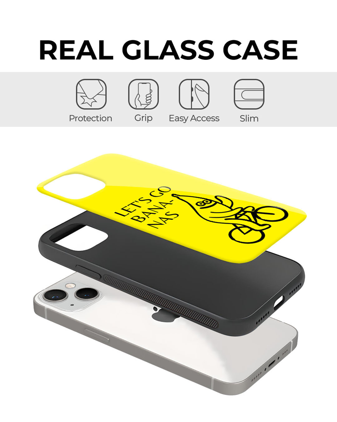 Shop Banana Cruisin Premium Glass Cover for Apple iPhone 11-Back