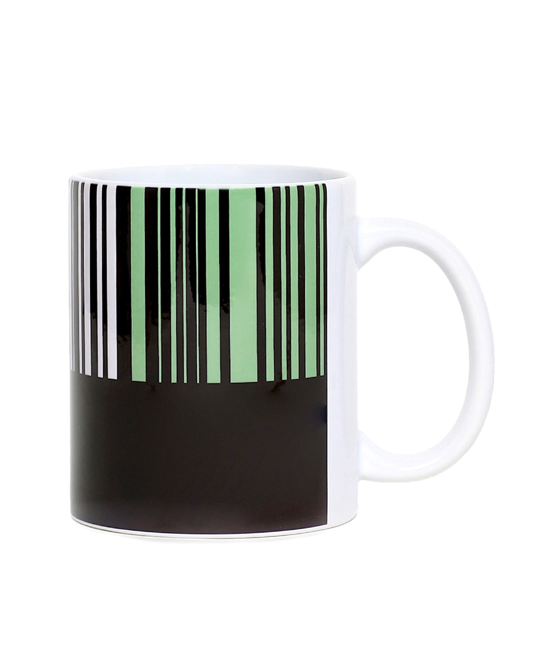 Shop Barcode Ceramic Mug,  (320ml, Black, Single Piece)-Front