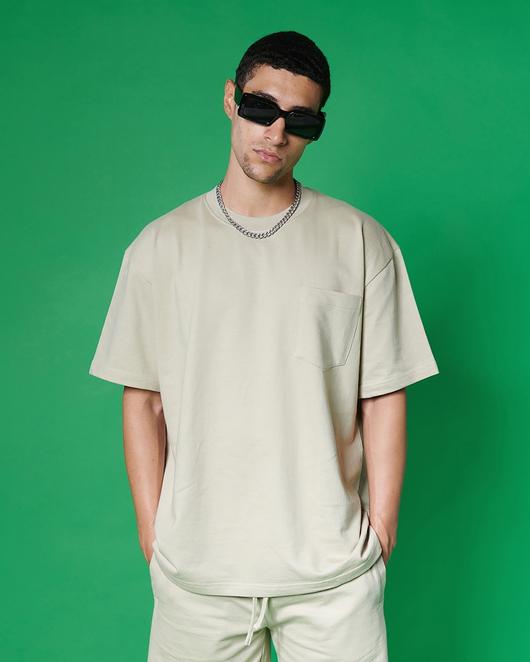 Buy Mens Barely Beige Super Loose Fit T Shirt Online At Bewakoof 6416