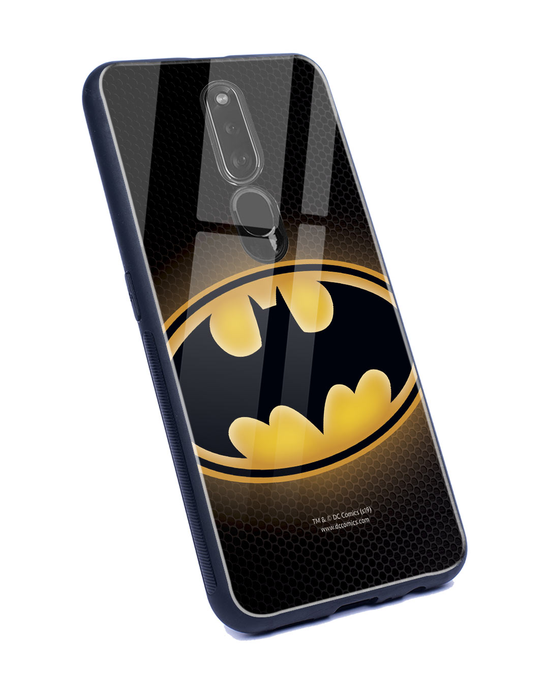 Shop Bat Logo Oppo F11 Pro Glass Mobile Cover (BML)-Back