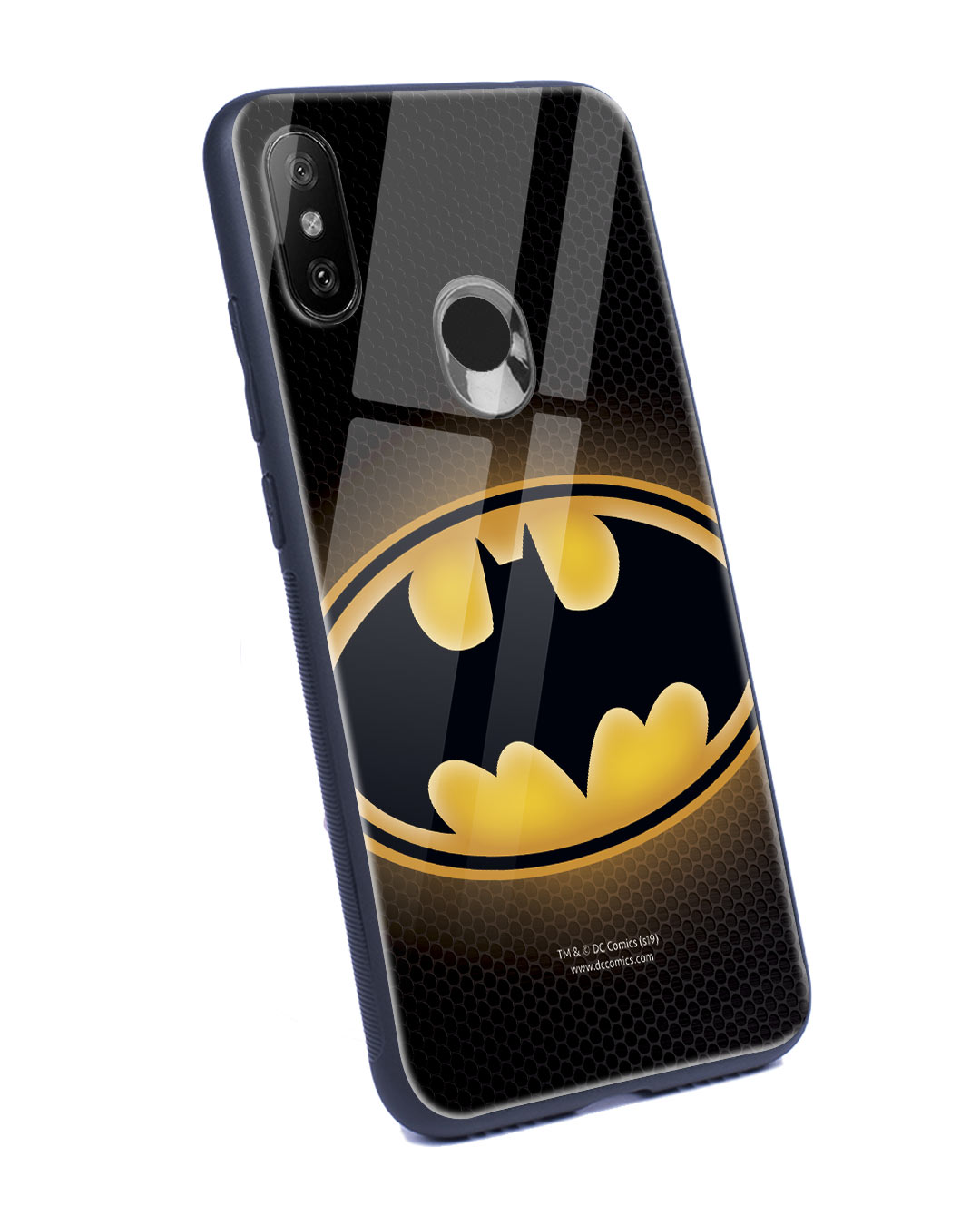 Shop Bat Logo Xiaomi Redmi Note 6 Pro Glass Mobile Cover (BML)-Back