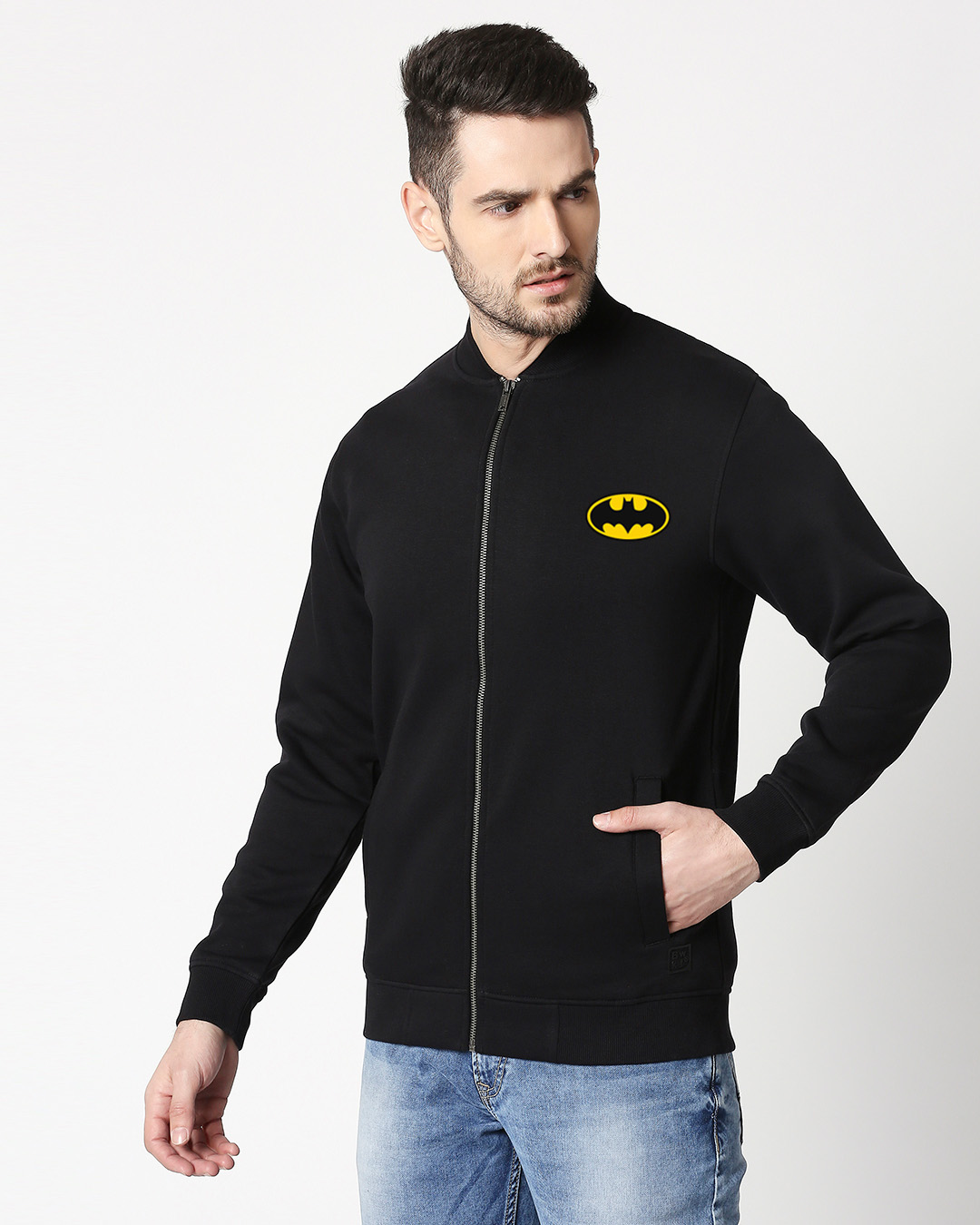 Shop Batman Badge Bomber Jacket-Back