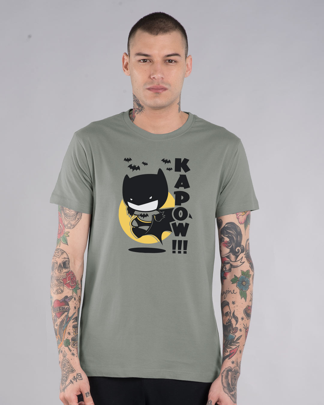 Shop Batman Chibi Half Sleeve T-Shirt (BML)-Back