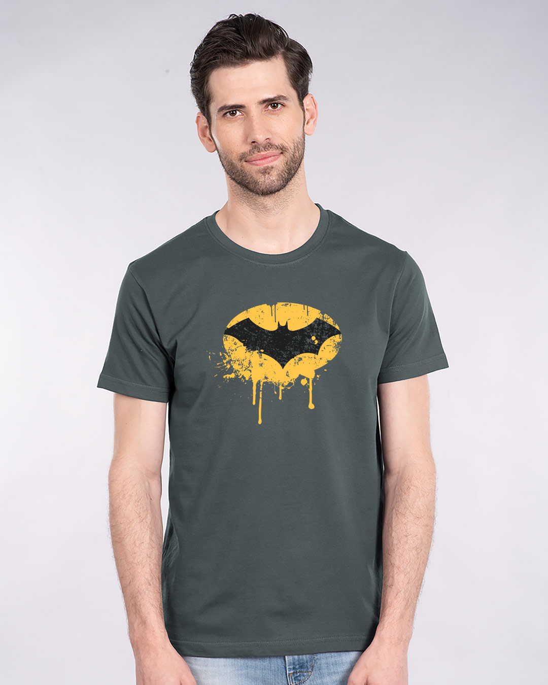 Shop Batman Dripping Half Sleeve T-Shirt (BML)-Back