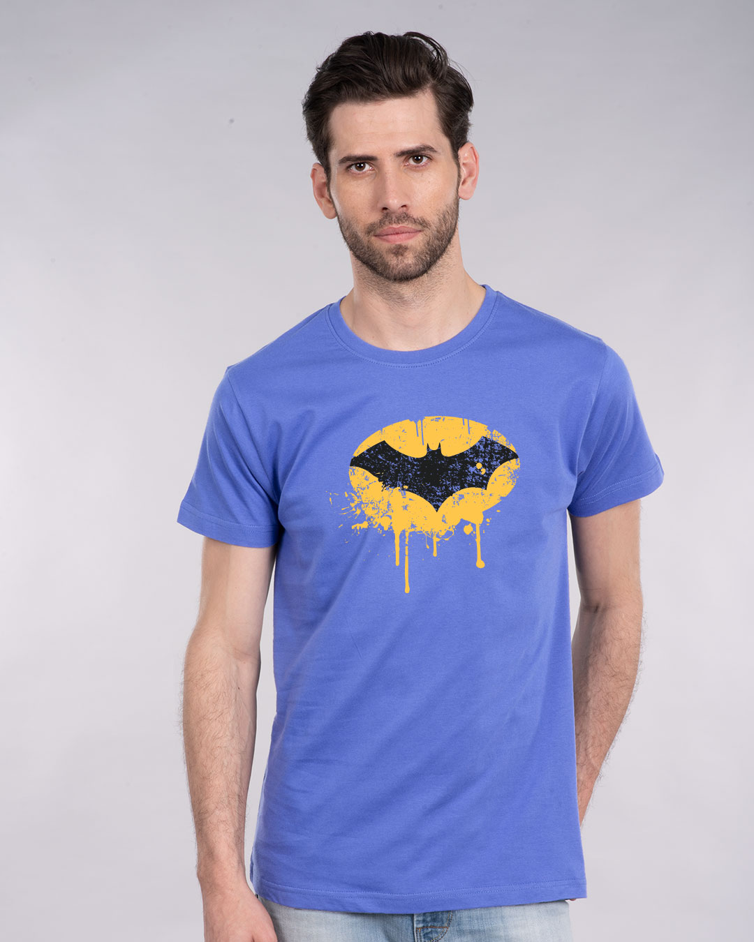 Shop Batman Dripping Half Sleeve T-Shirt (BML)-Back