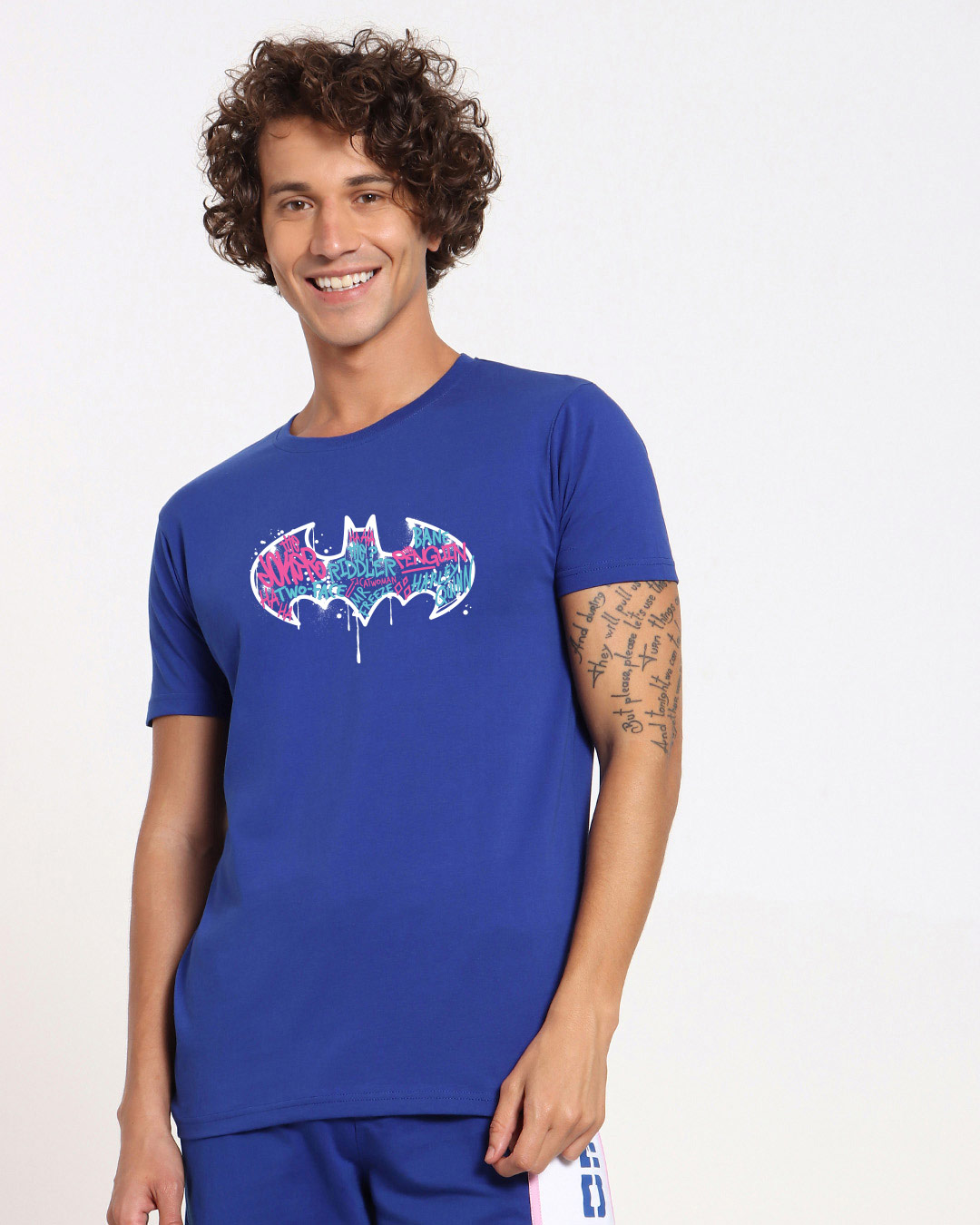 Shop Batman Logo Half Sleeve T-Shirt-Back