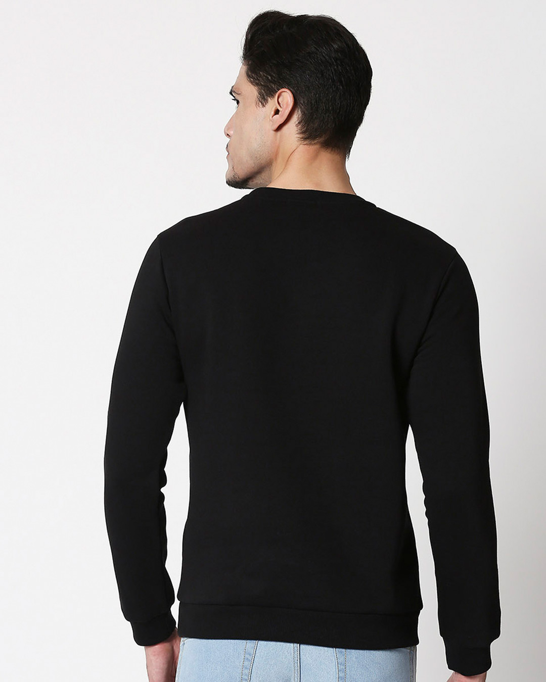 Shop Batman Outline Logo Fleece Sweatshirt-Back
