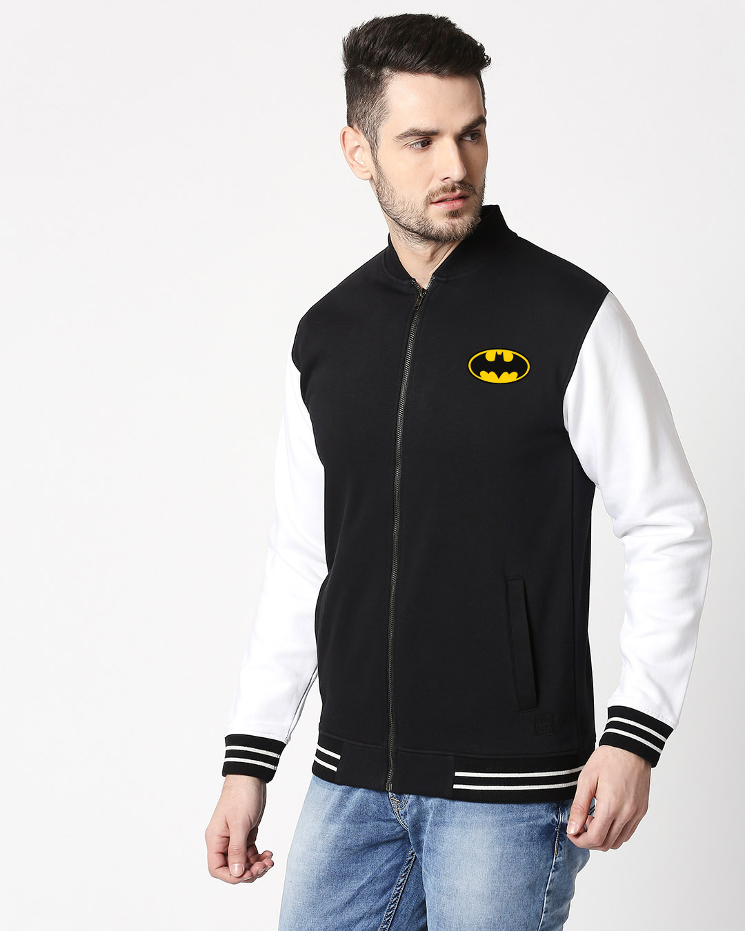 Shop Batman Varsity Bomber Jacket-Back