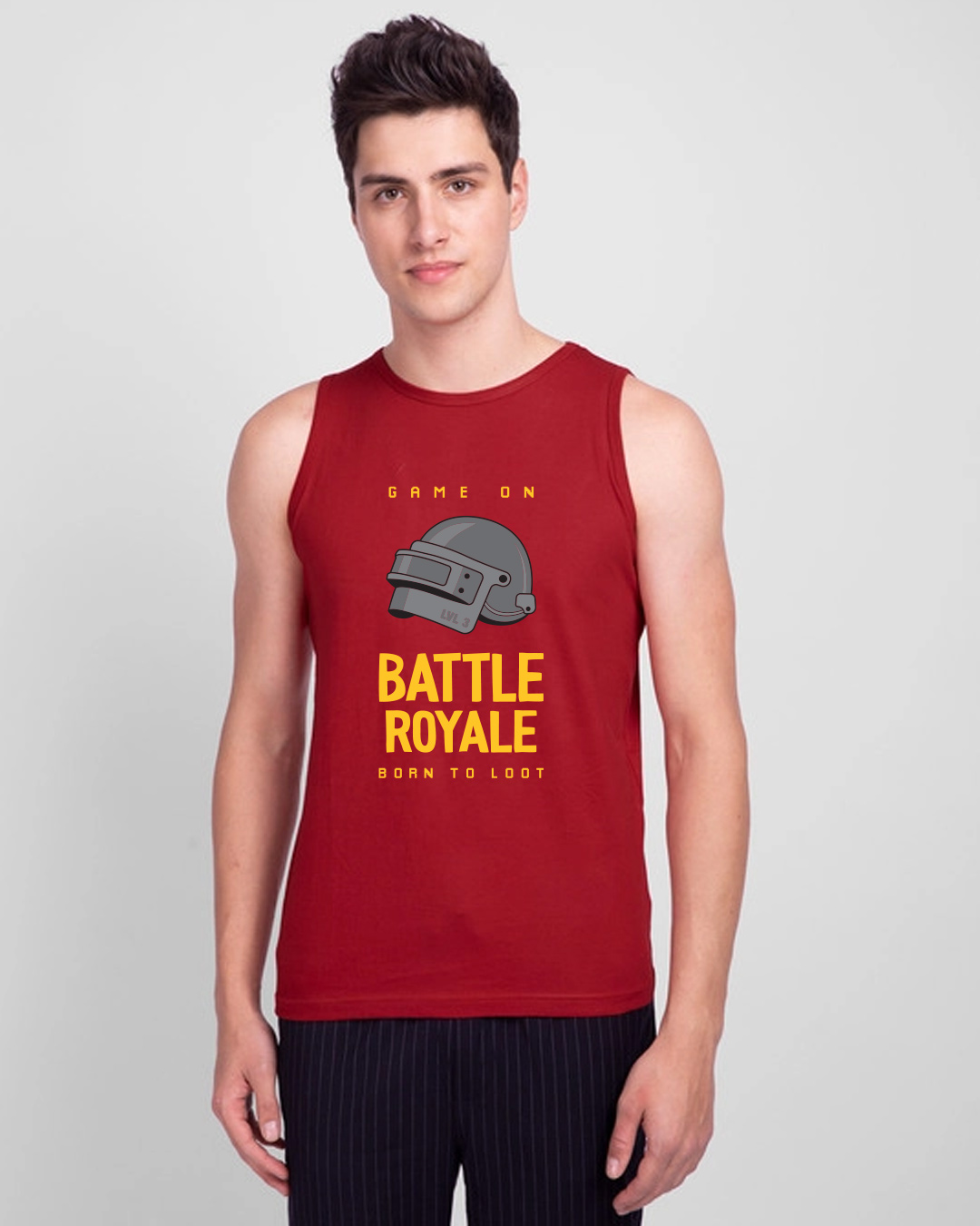 Shop Battle Royal Round Neck Vest-Back
