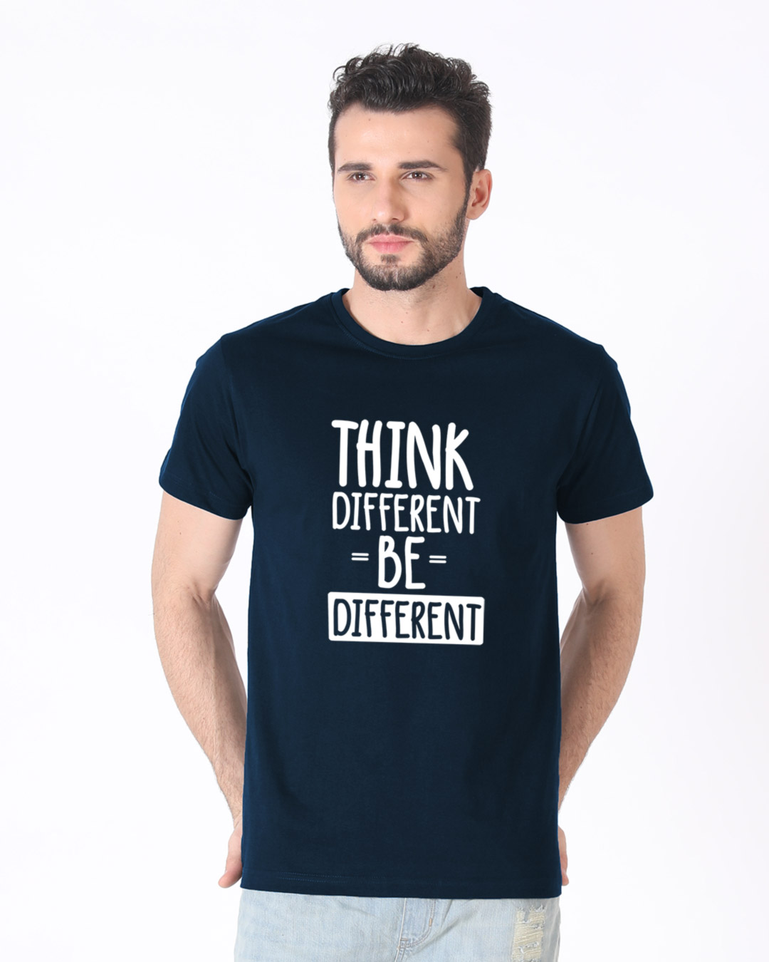 Shop Be Different Half Sleeve T-Shirt-Back