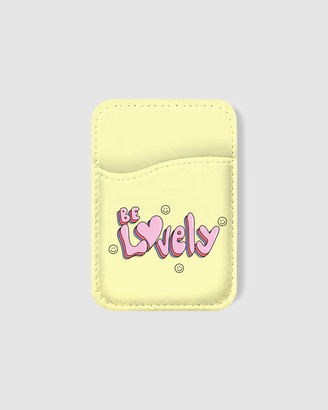 Shop Be Lovely Typography Mobile Card Holders-Back