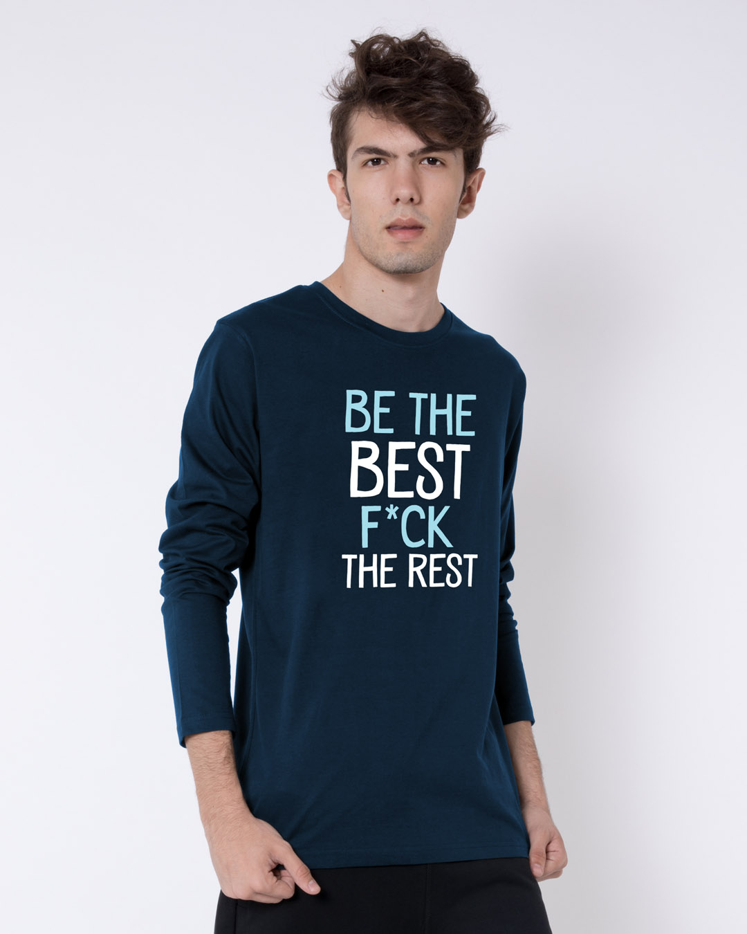 Shop Be The Best Full Sleeve T-Shirt-Back